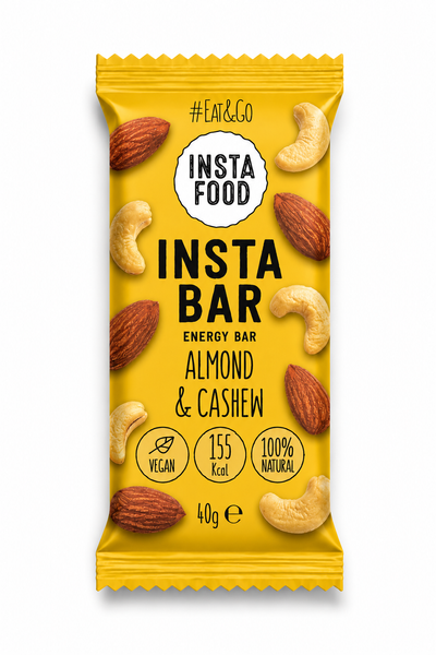 20 pcs Insta Bar Natural Energy Bar Cashew Almond Chickpeas 40 g