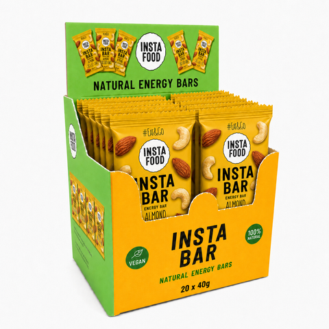 20 pcs Insta Bar Natural Energy Bar Cashew Almond Chickpeas 40 g